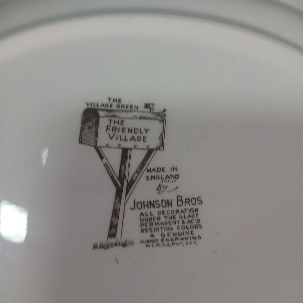 Johnson Bros. "The Village Green" Friendly Village 11 7/8" Serving Platter VTG 2 - Picture 14 of 16